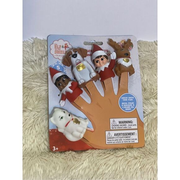 The Elf On The Shelf Finger Puppets Holiday Elf Pets Bath Fun New - Picture 1 of 3